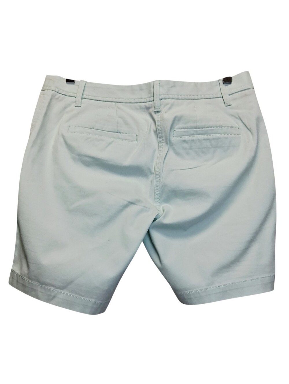 2 Pair Talbots Khaki & Mint Green Relaxed Chino shorts 6" Size 4 - Picture 3 of 7
